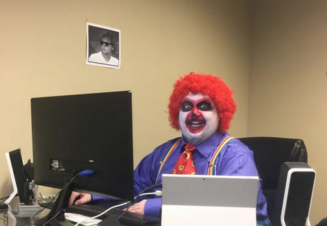 'Clowns' spotted in university administration buildings